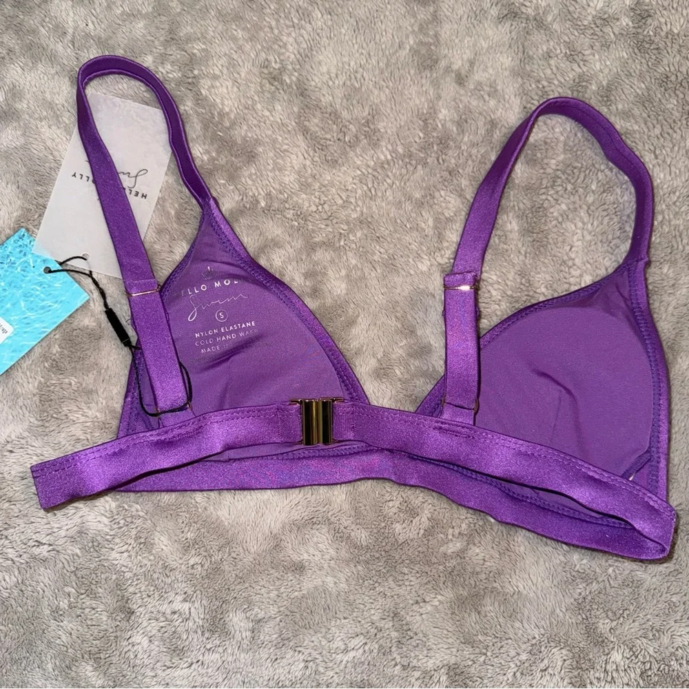 Hello Molly | Purple Triangle Bikini Top - Picture 4 of 5